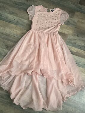 Beautees by Amy Byer Kids Sparkle Tulle High-Low Dress - Pink